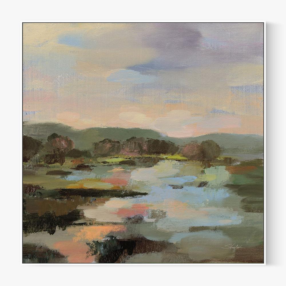Landscape at Spring Dawn-by-Silvia Vassileva-wall-art-print-canvas-poster-framed-Gioia