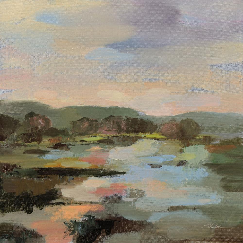 Landscape at Spring Dawn-by-Silvia Vassileva-wall-art-print-canvas-poster-framed-Gioia