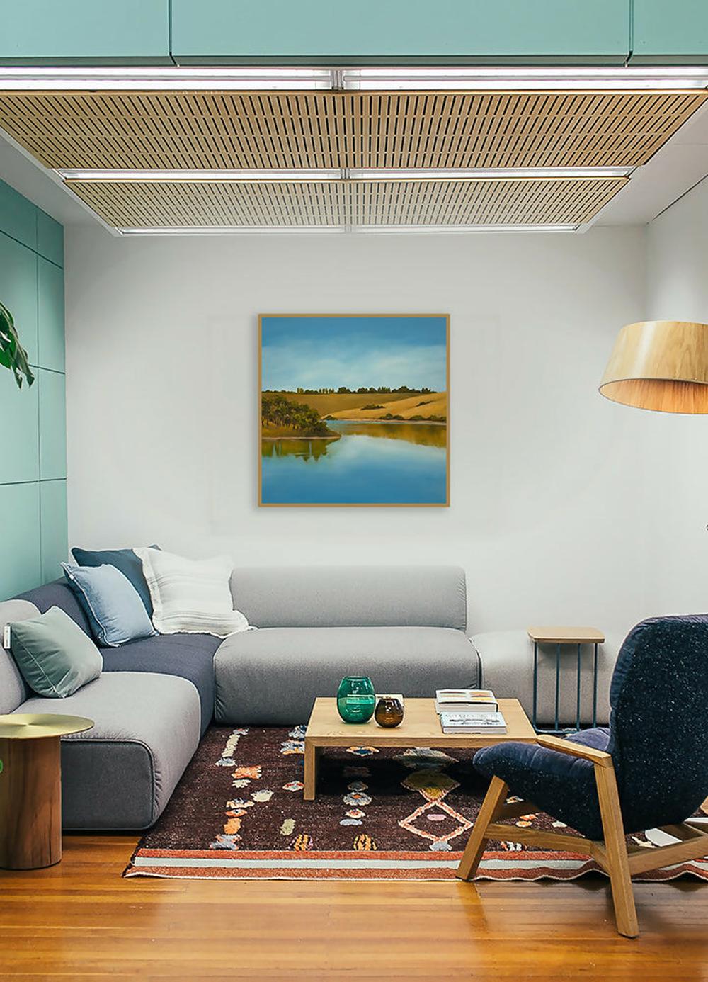 Lauriston Reservoir-by-Pamela Gleeson-wall-art-print-canvas-poster-framed-Gioia