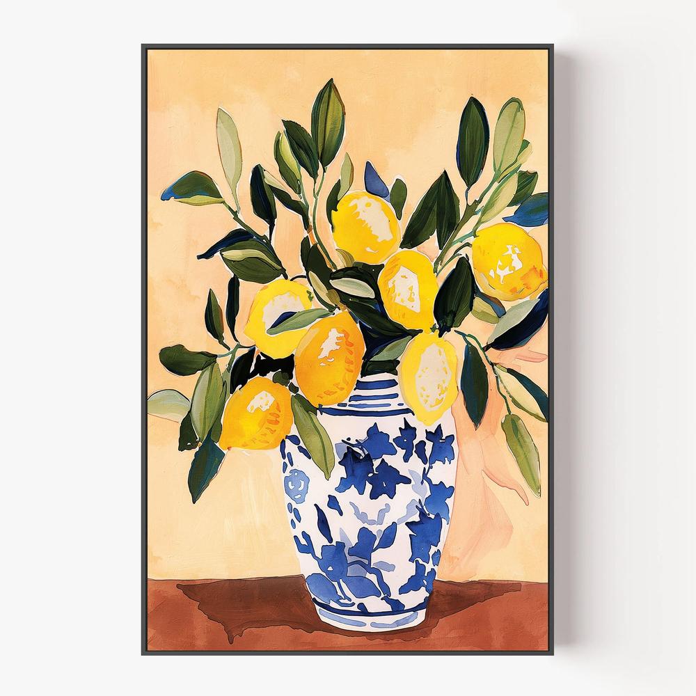 Lemons in Vase-by-Gioia Template-wall-art-print-canvas-poster-framed-Gioia