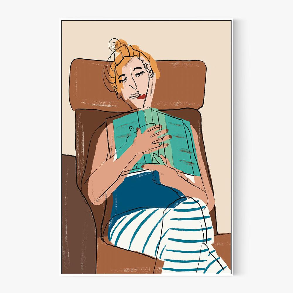 LEYENDO-by-Giovanna Gil Alves-wall-art-print-canvas-poster-framed-Gioia