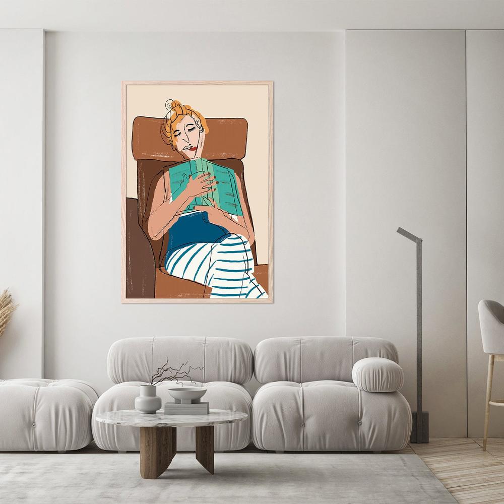 LEYENDO-by-Giovanna Gil Alves-wall-art-print-canvas-poster-framed-Gioia