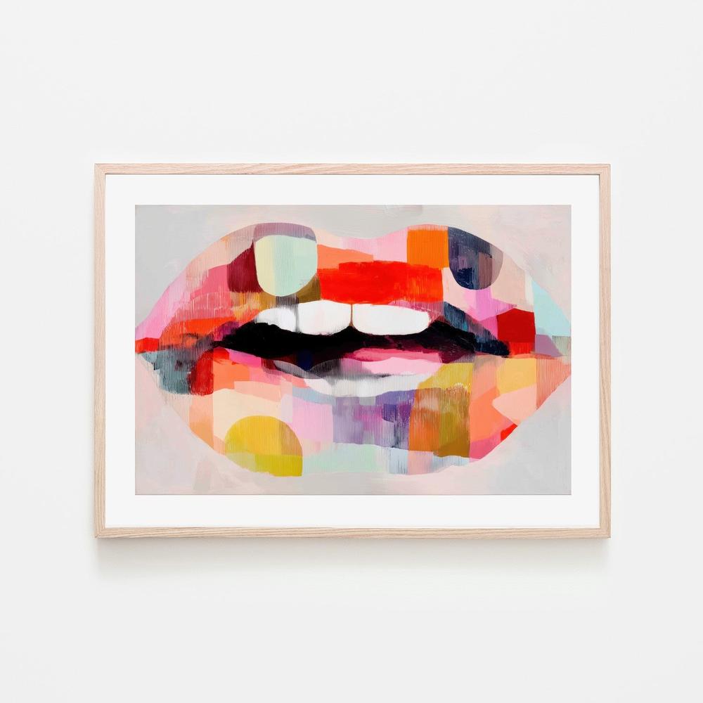 Lips Like Stained Glass-by-Chromatic Storm Studio-wall-art-print-canvas-poster-framed-Gioia