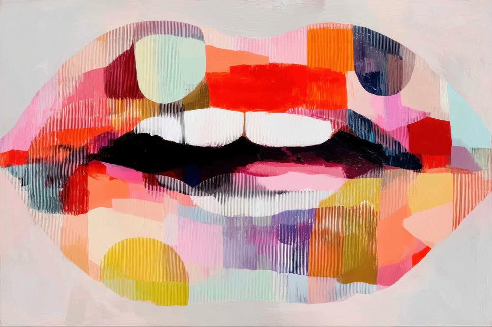 Lips Like Stained Glass-by-Chromatic Storm Studio-wall-art-print-canvas-poster-framed-Gioia