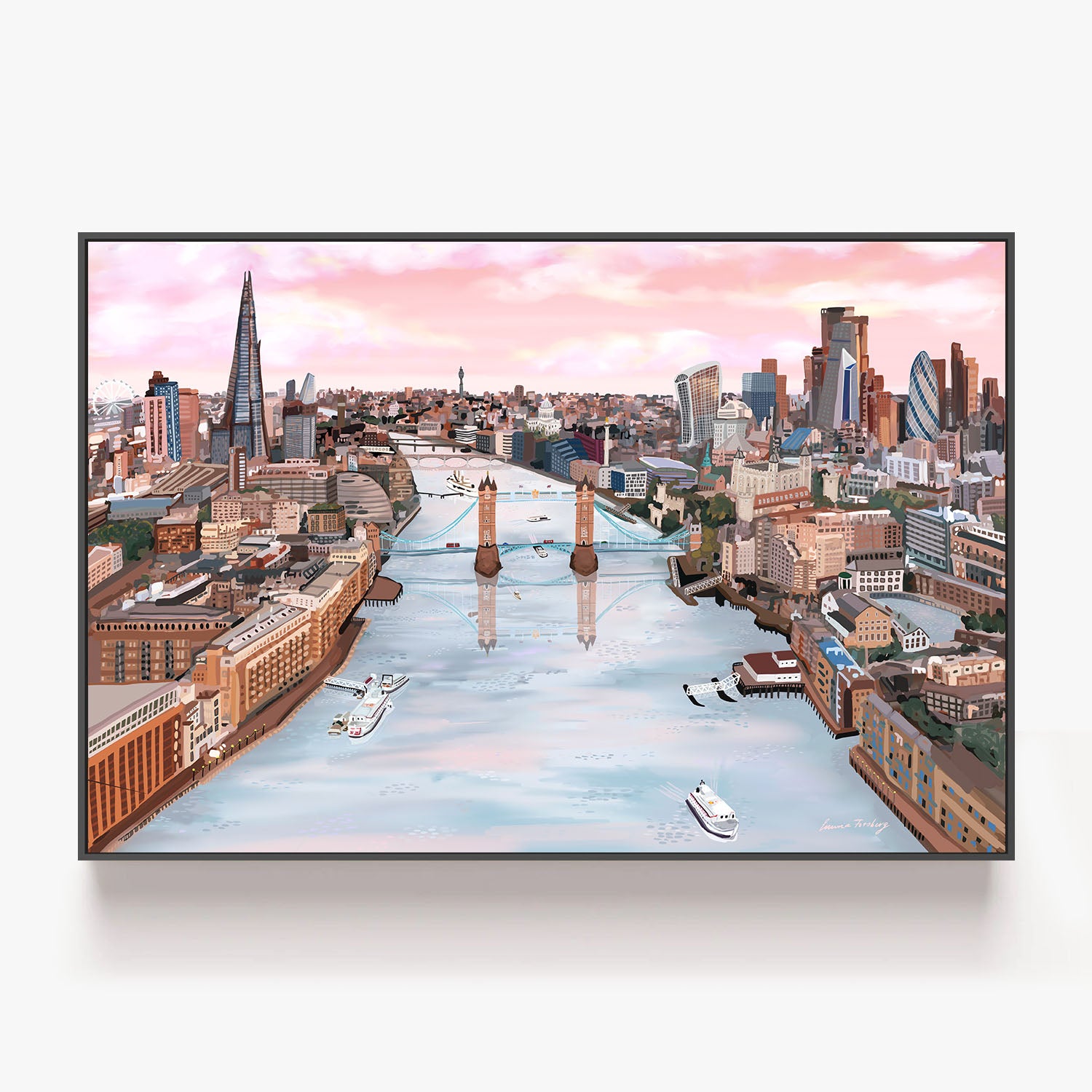 London Glow-by-Emma Forsberg-wall-art-print-canvas-poster-framed-Gioia