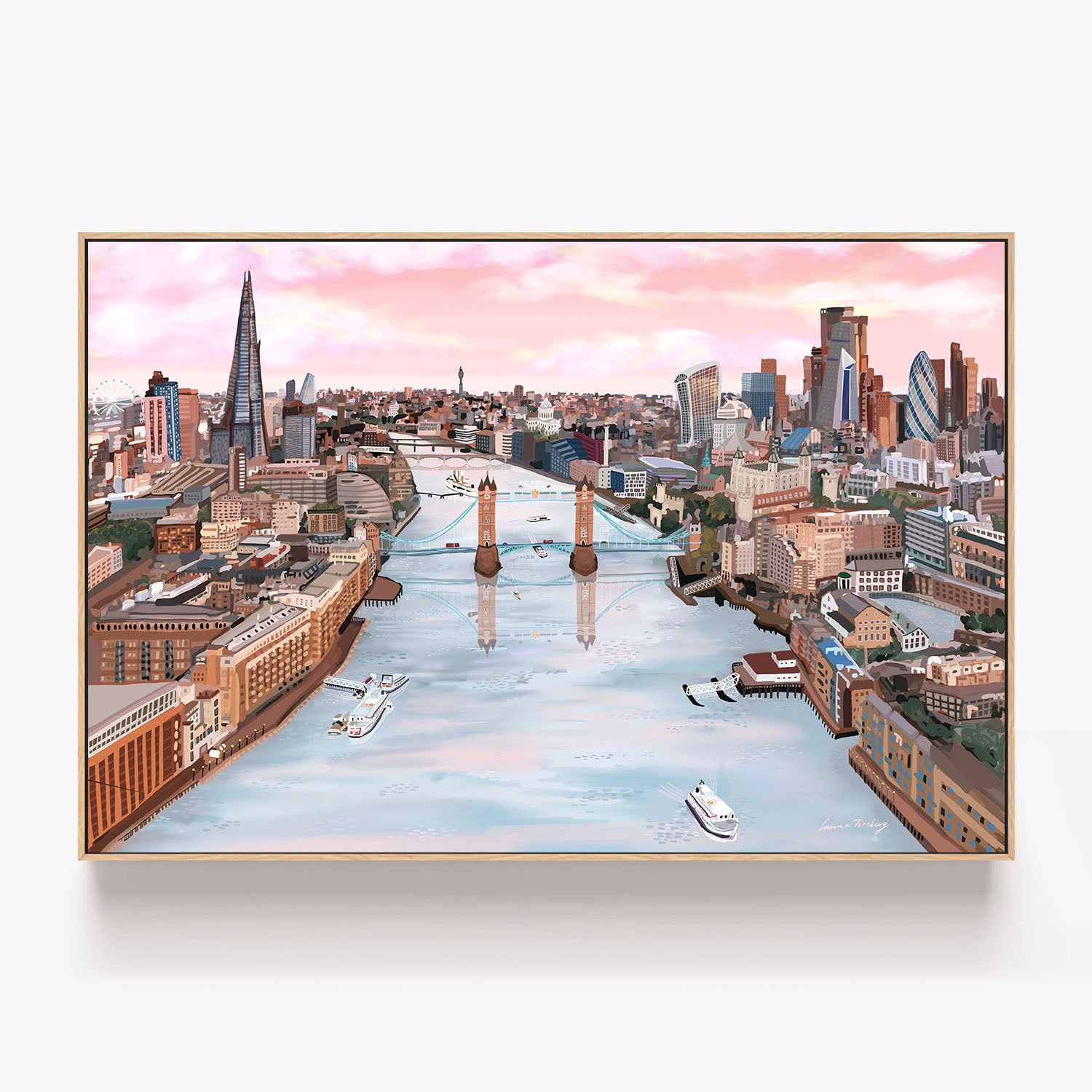 London Glow-by-Emma Forsberg-wall-art-print-canvas-poster-framed-Gioia