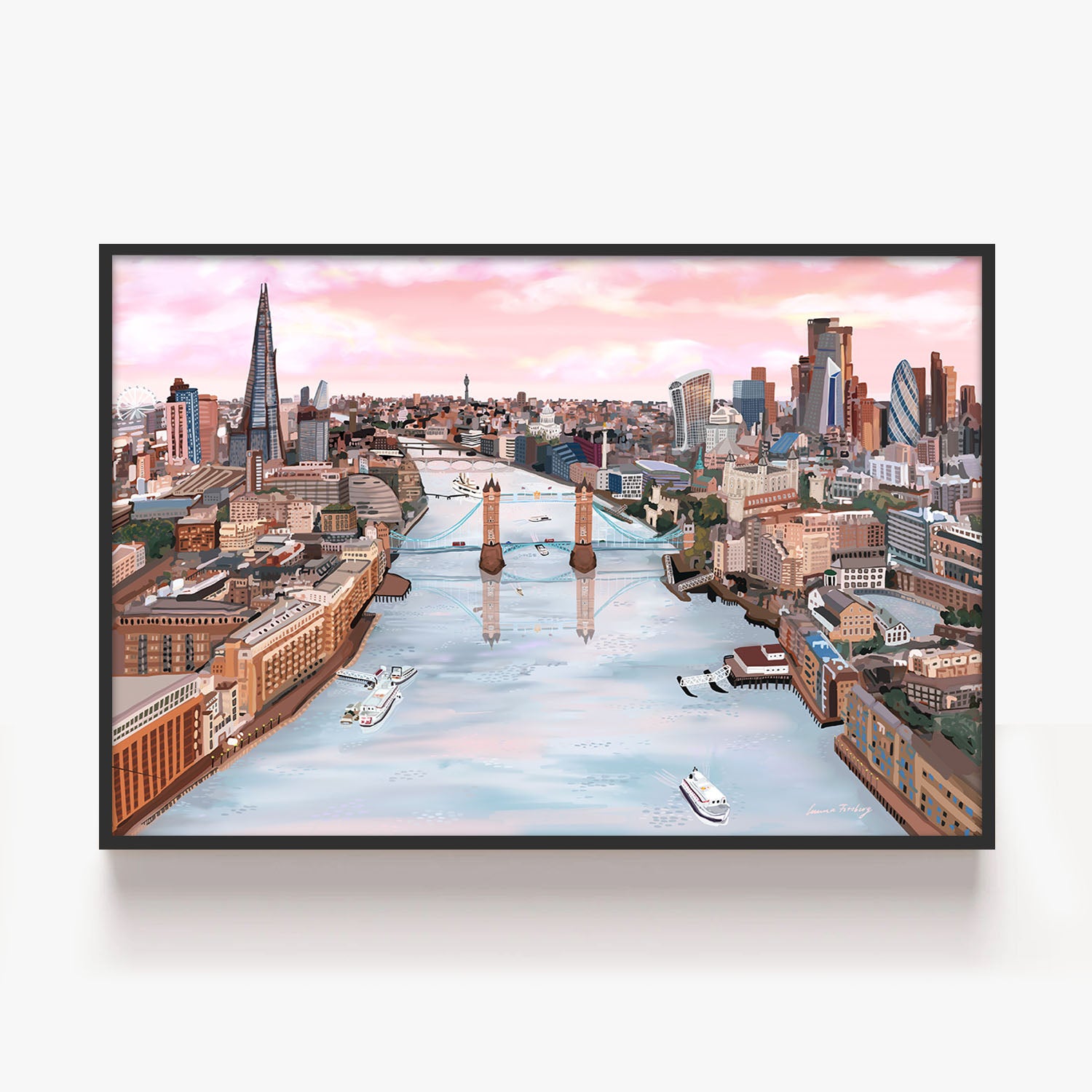 London Glow-by-Emma Forsberg-wall-art-print-canvas-poster-framed-Gioia