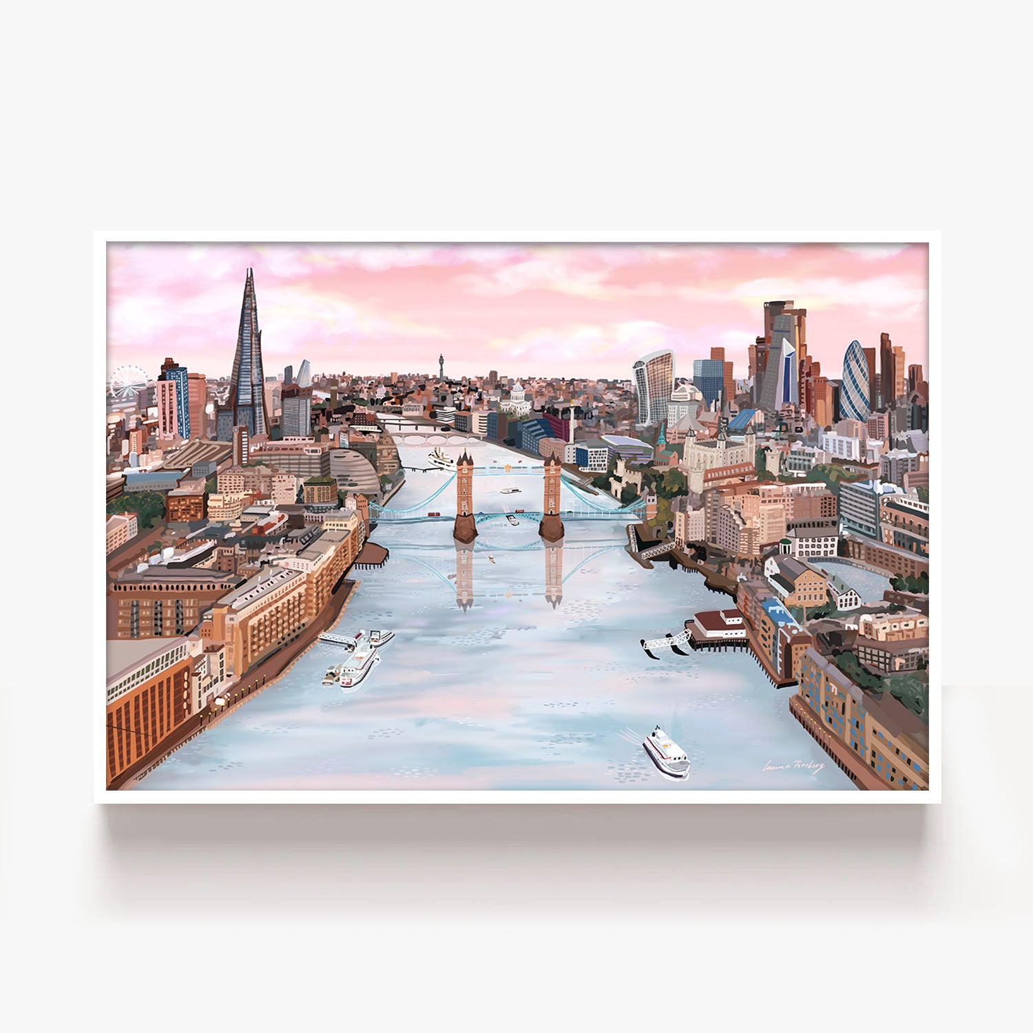 London Glow-by-Emma Forsberg-wall-art-print-canvas-poster-framed-Gioia