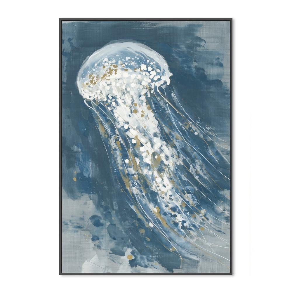 Lone Jellyfish Drift-by-Chromatic Storm Studio-wall-art-print-canvas-poster-framed-Gioia