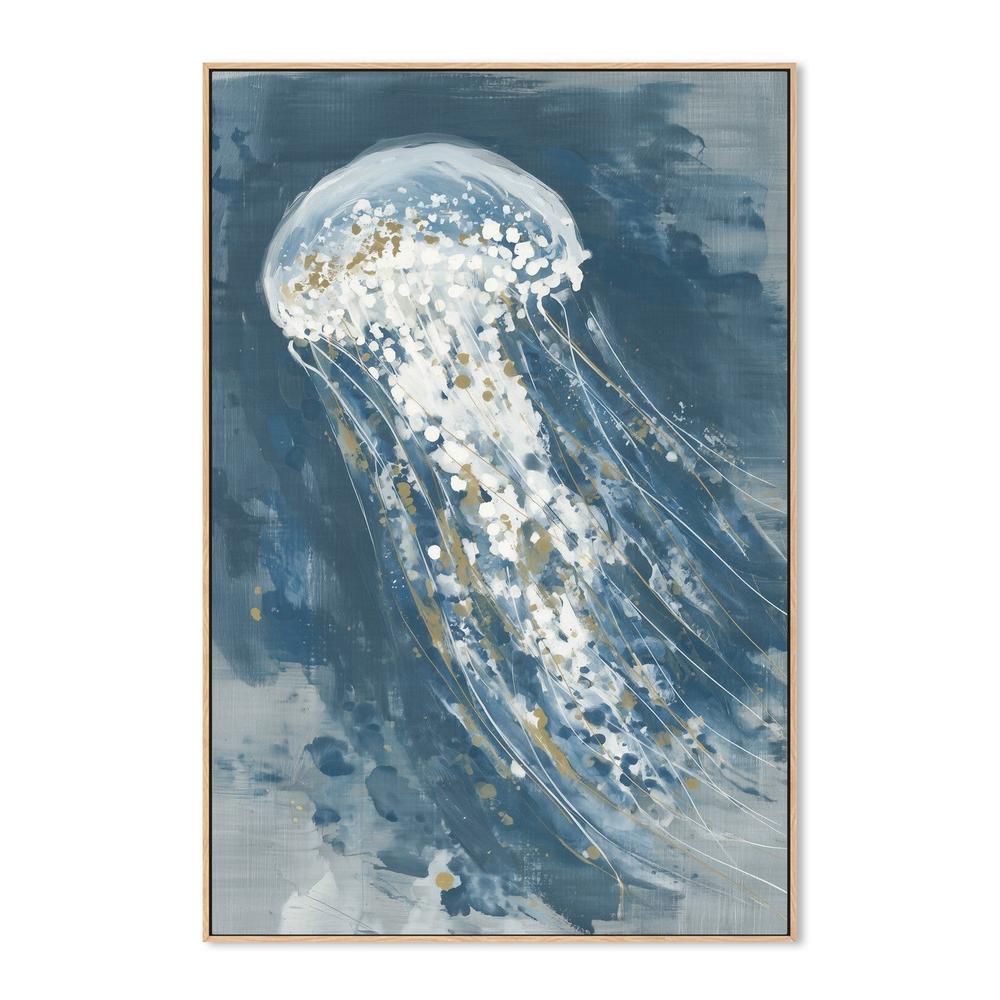 Lone Jellyfish Drift-by-Chromatic Storm Studio-wall-art-print-canvas-poster-framed-Gioia