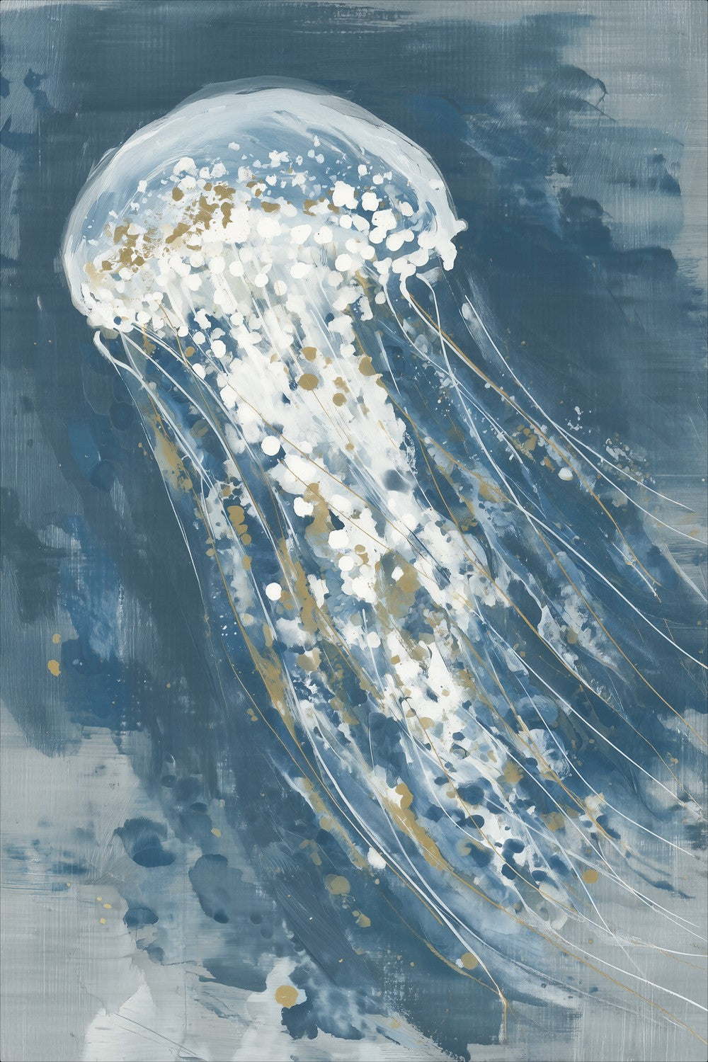 Lone Jellyfish Drift-by-Chromatic Storm Studio-wall-art-print-canvas-poster-framed-Gioia