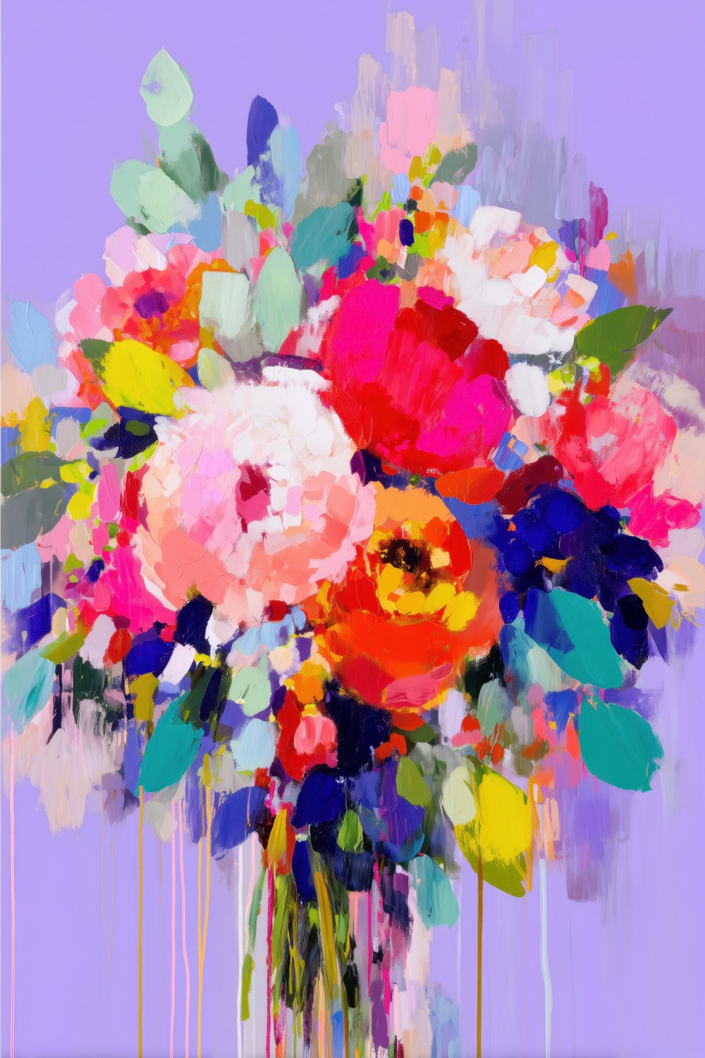 Loose Floral Bouquet-by-Chromatic Storm Studio-wall-art-print-canvas-poster-framed-Gioia