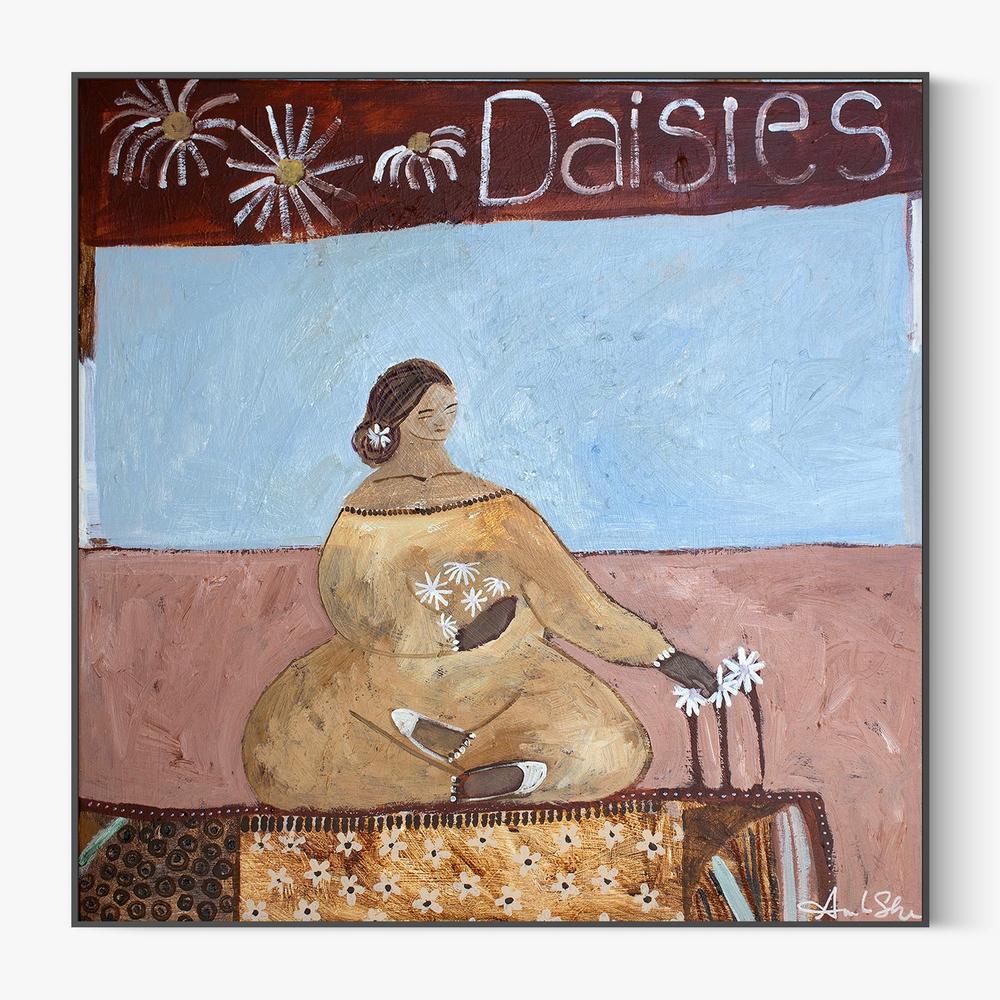 Lover of Daisies-by-Amanda Skye-wall-art-print-canvas-poster-framed-Gioia