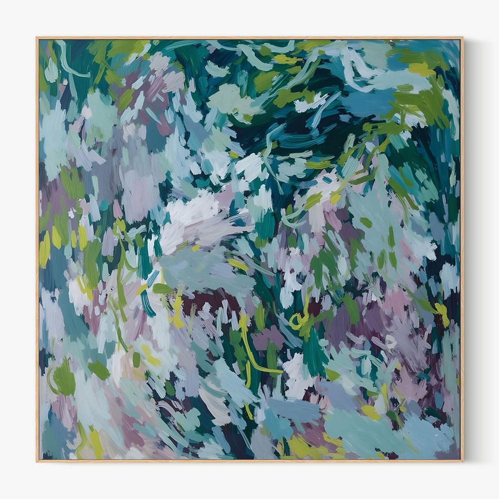 Lush Abstract Foliage-by-Edie-wall-art-print-canvas-poster-framed-Gioia