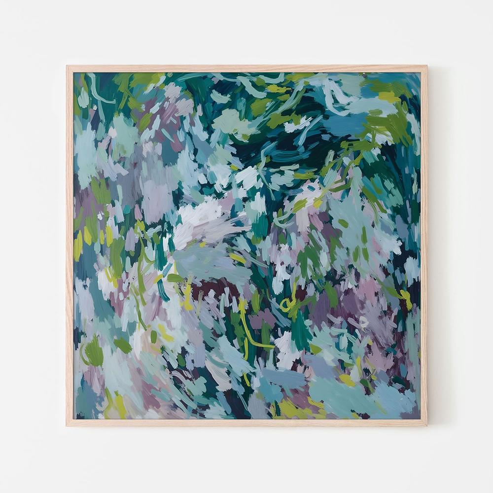 Lush Abstract Foliage-by-Edie-wall-art-print-canvas-poster-framed-Gioia