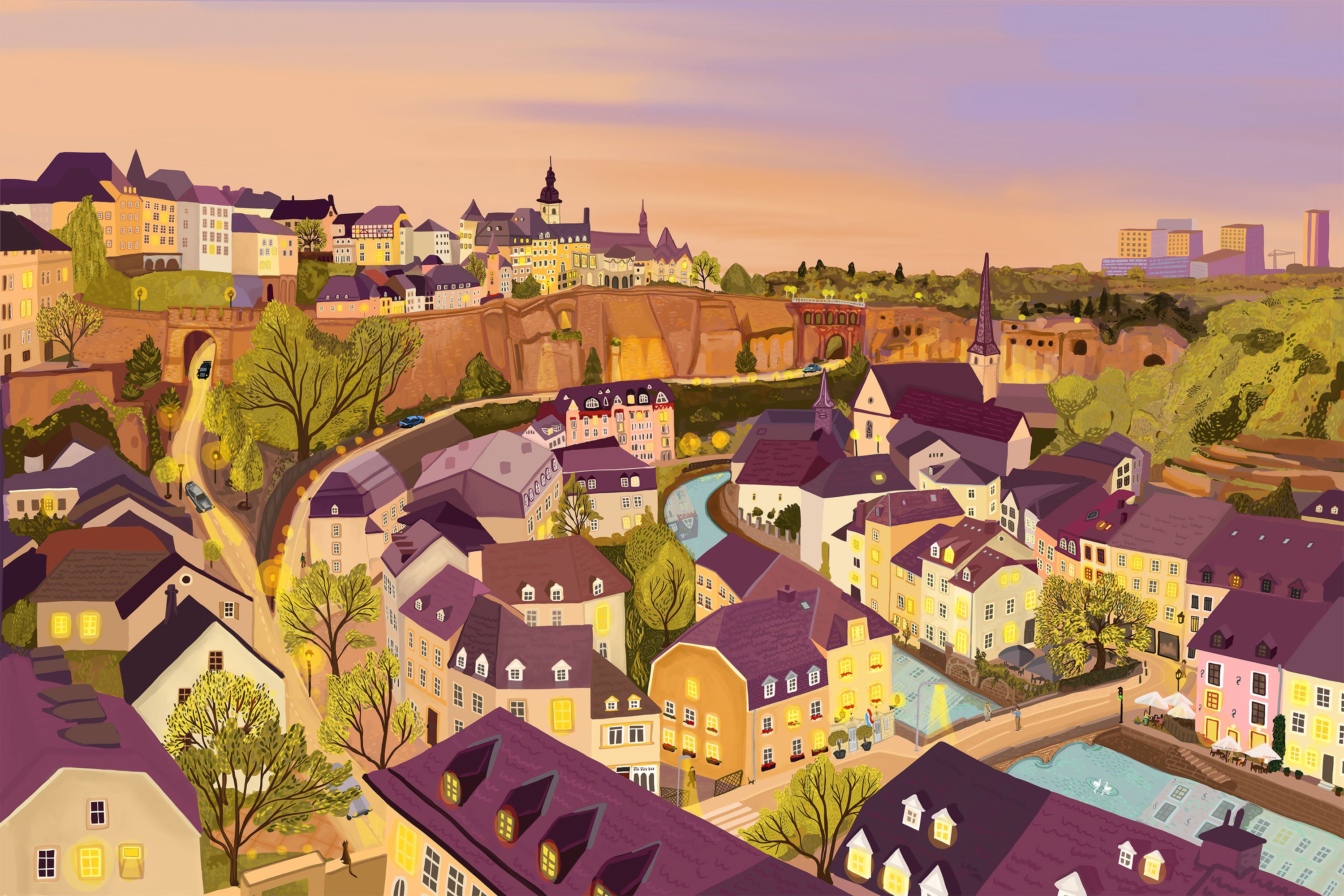 Luxembourg-by-Emma Forsberg-wall-art-print-canvas-poster-framed-Gioia