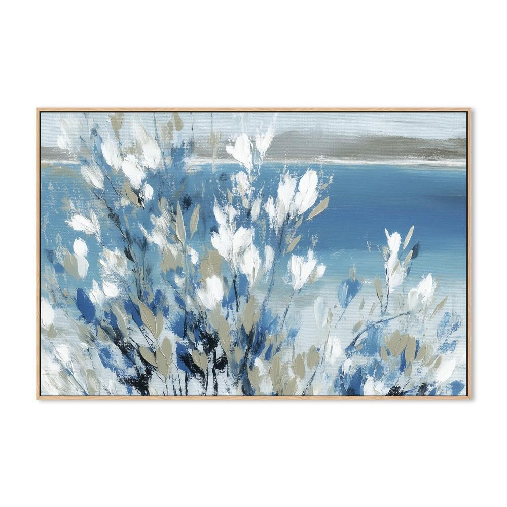 Magnolias Above Cobalt Water-by-Chromatic Storm Studio-wall-art-print-canvas-poster-framed-Gioia