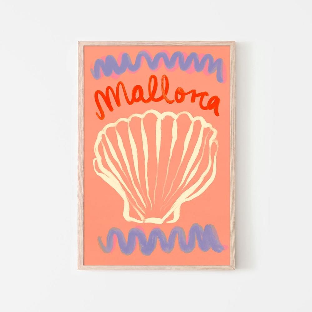 Mallorca (seashell)-by-Treechild-wall-art-print-canvas-poster-framed-Gioia