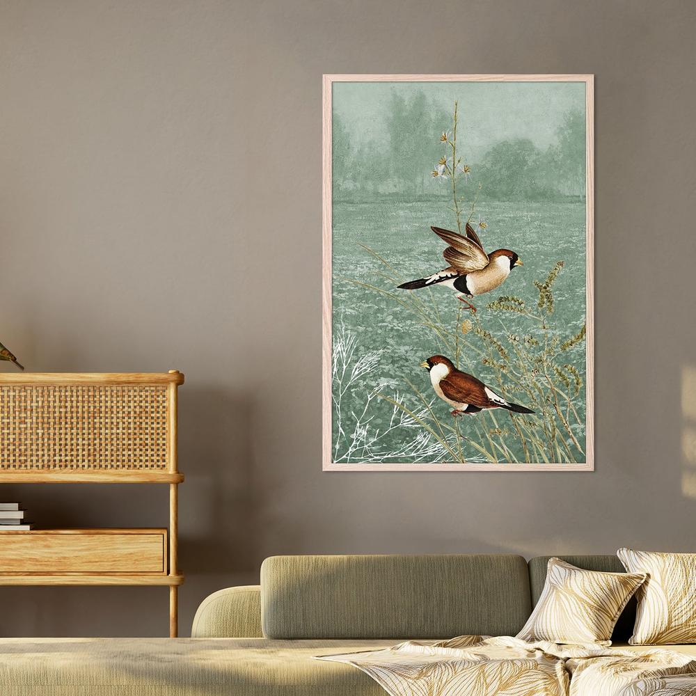 wall-art-print-canvas-poster-framed-Meadow Finches Flying-7