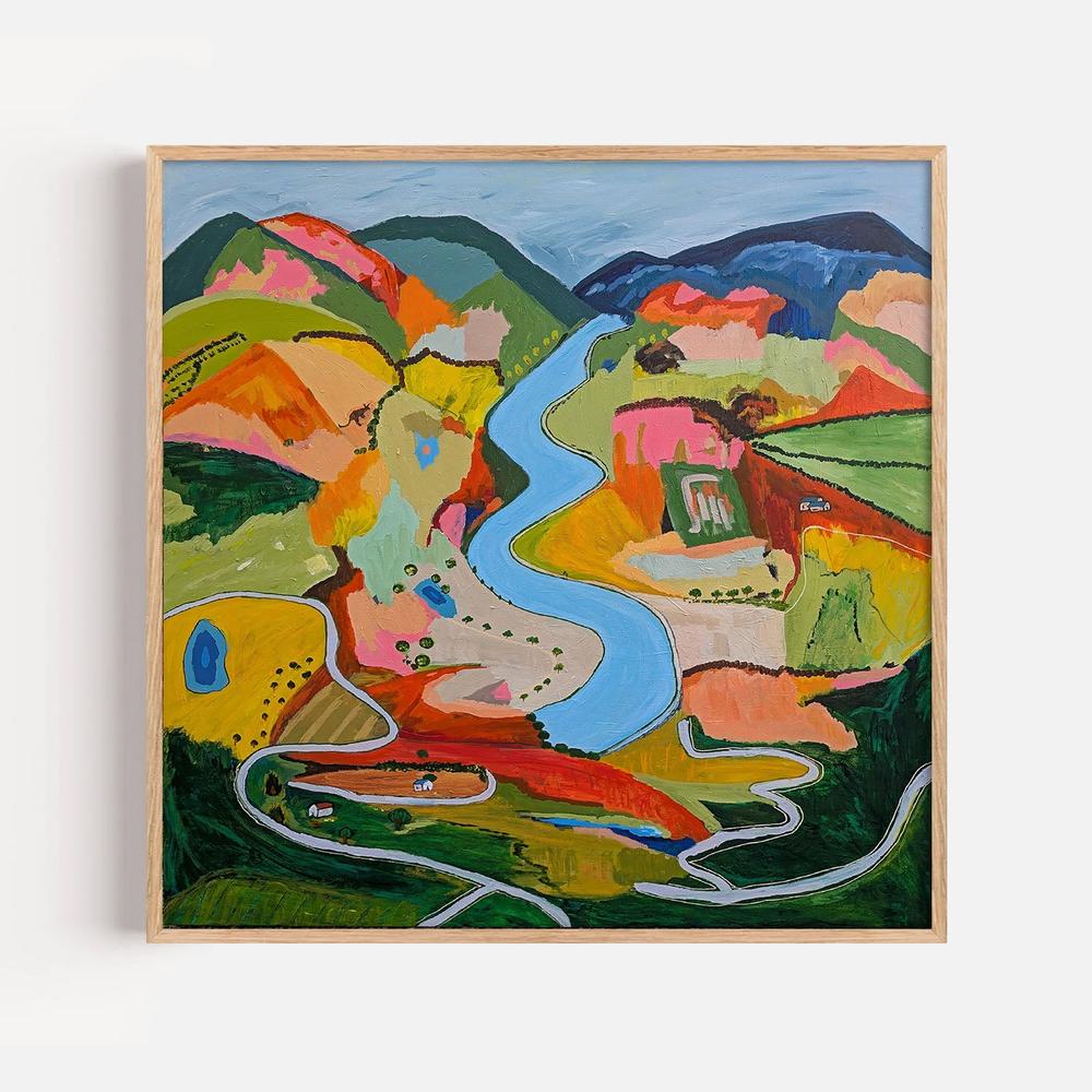 Meandering Through Color-by-Alpana Rai-wall-art-print-canvas-poster-framed-Gioia