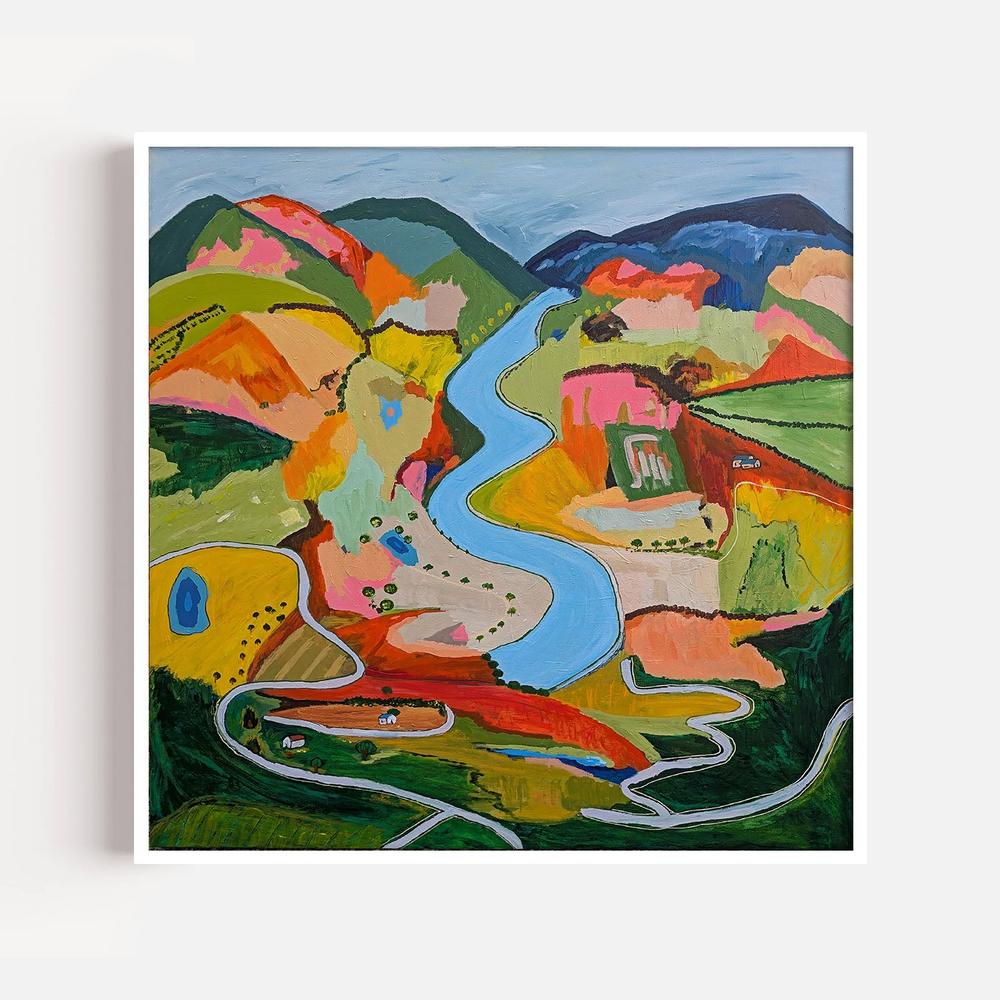 Meandering Through Color-by-Alpana Rai-wall-art-print-canvas-poster-framed-Gioia