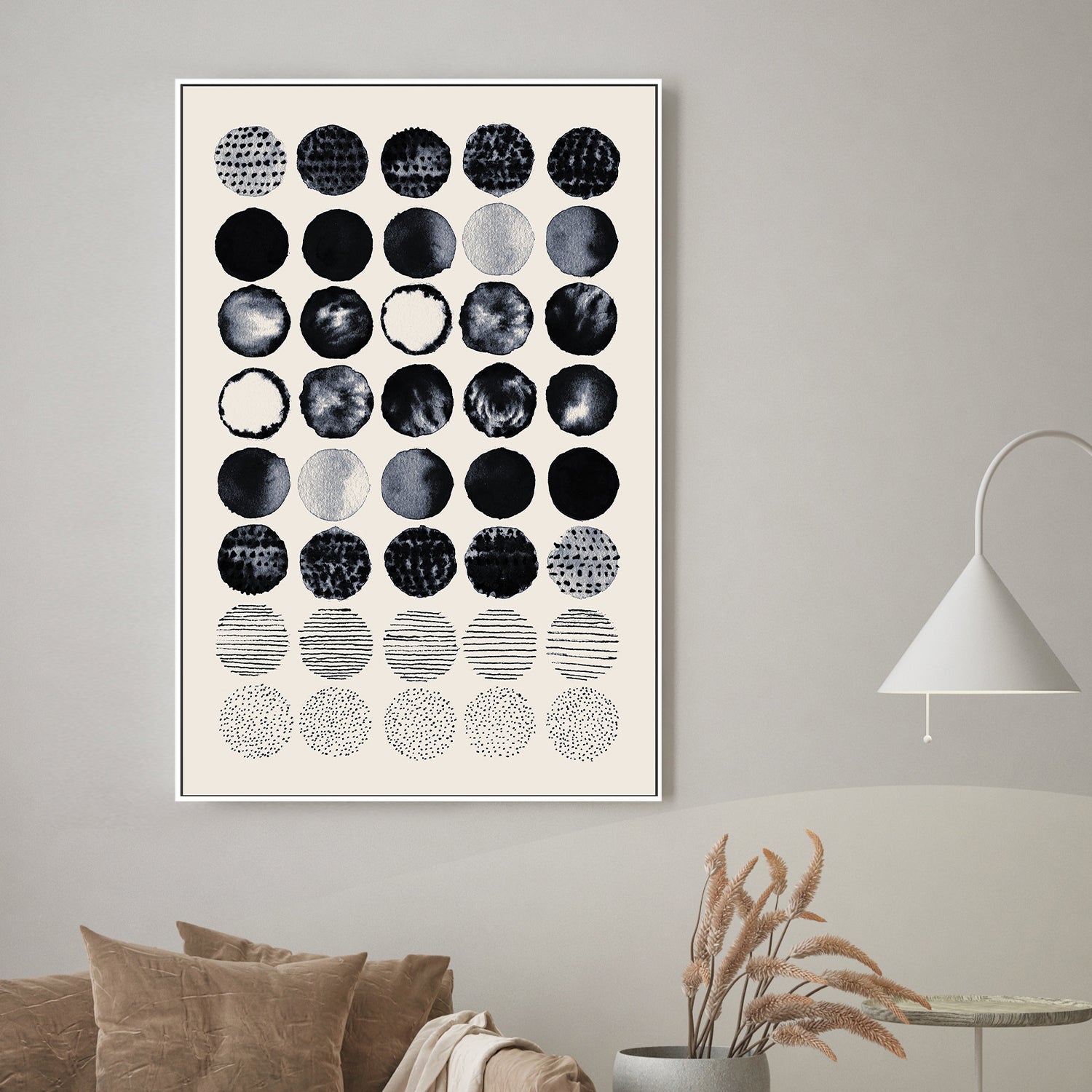 Meditation Circles B - Portrait 2-by-Danushka Abeygoda-wall-art-print-canvas-poster-framed-Gioia