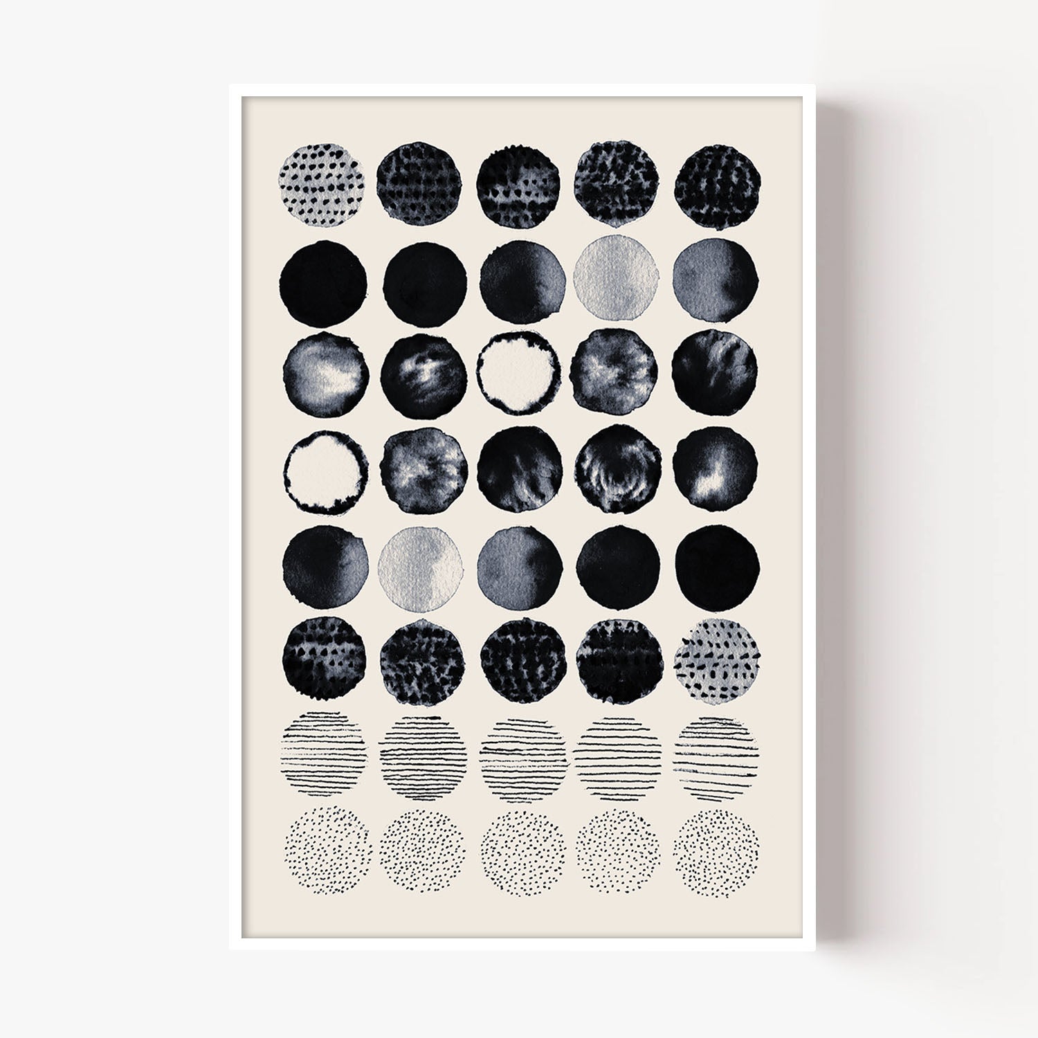 Meditation Circles B - Portrait 2-by-Danushka Abeygoda-wall-art-print-canvas-poster-framed-Gioia