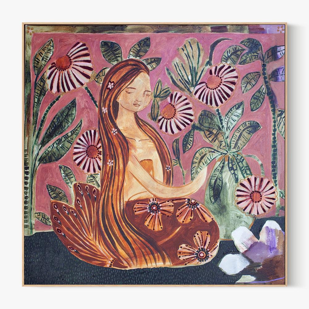 Mermaid-by-Amanda Skye-wall-art-print-canvas-poster-framed-Gioia