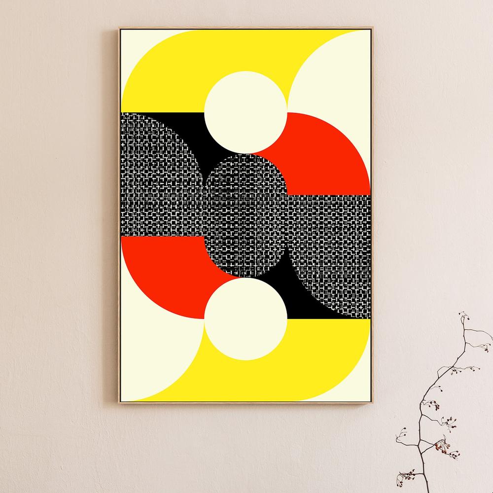Midcentury Color Block Circles-by-Petr Strnad-wall-art-print-canvas-poster-framed-Gioia