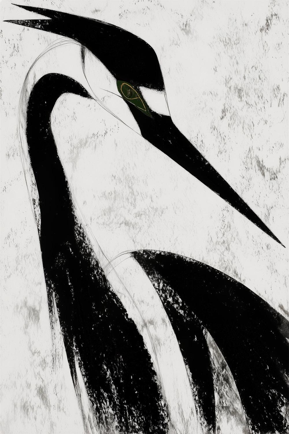 Minimalist Heron-by-Jordão de Abreu-wall-art-print-canvas-poster-framed-Gioia