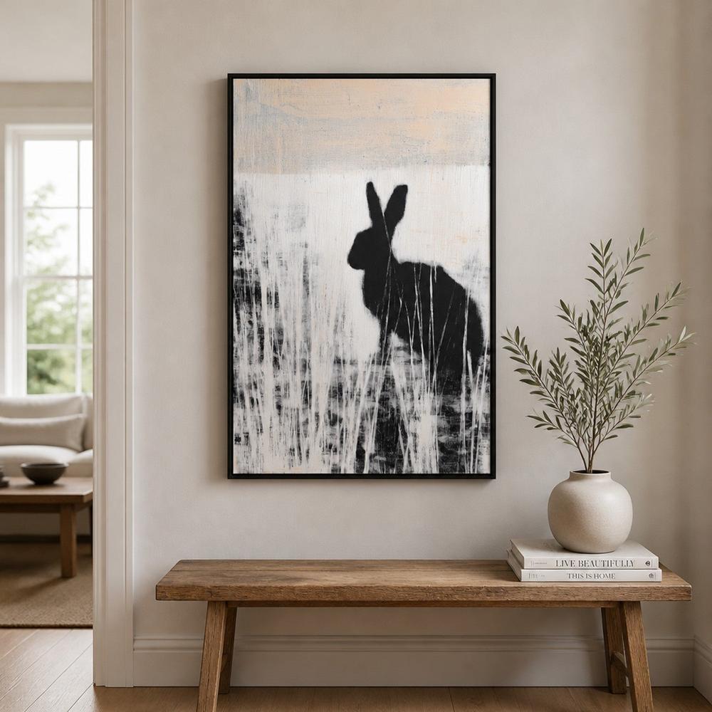 Misty Meadow Hare-by-Chromatic Storm Studio-wall-art-print-canvas-poster-framed-Gioia