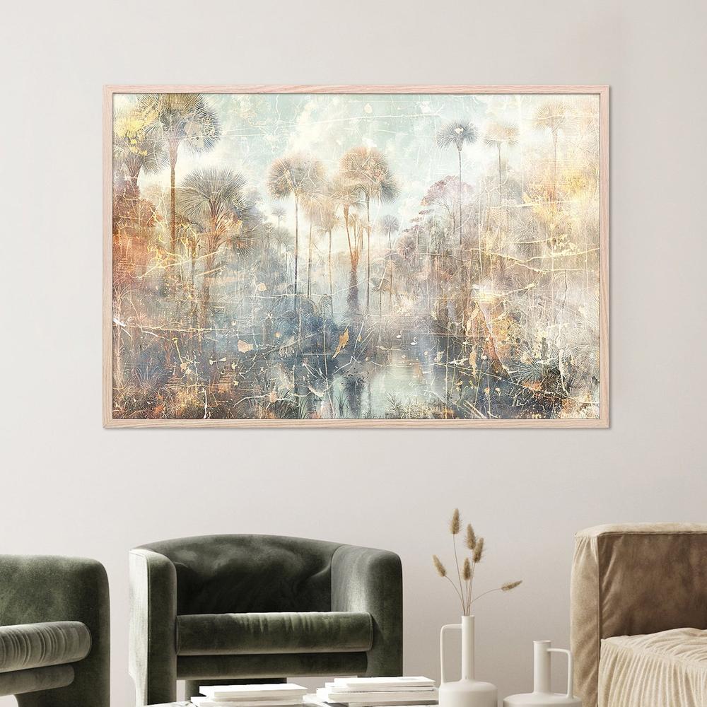 Misty Palm Wetlands-by-Rafal Kulik-wall-art-print-canvas-poster-framed-Gioia