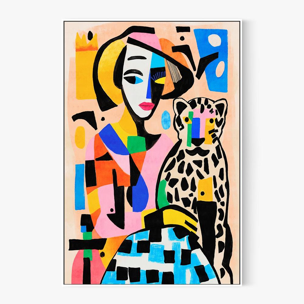 Modern Abstract Leopard Portrait-by-CATS AND DOTZ-wall-art-print-canvas-poster-framed-Gioia