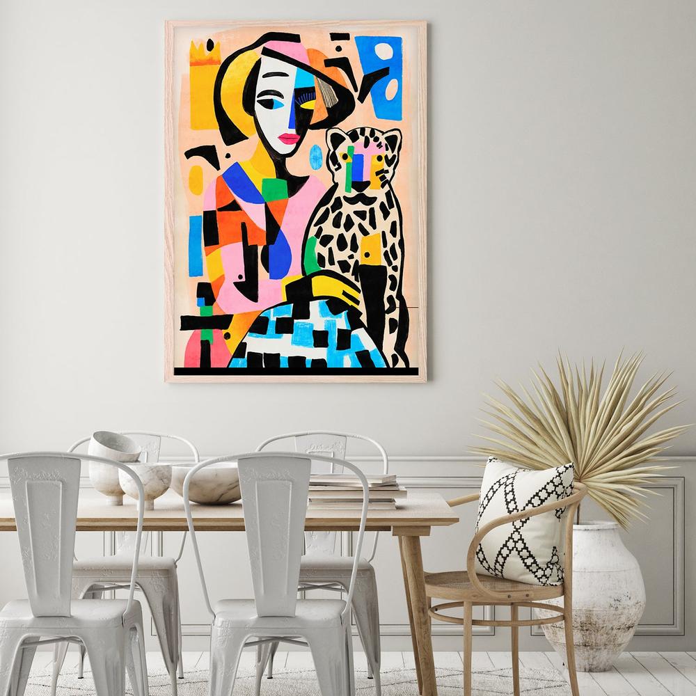 Modern Abstract Leopard Portrait-by-CATS AND DOTZ-wall-art-print-canvas-poster-framed-Gioia