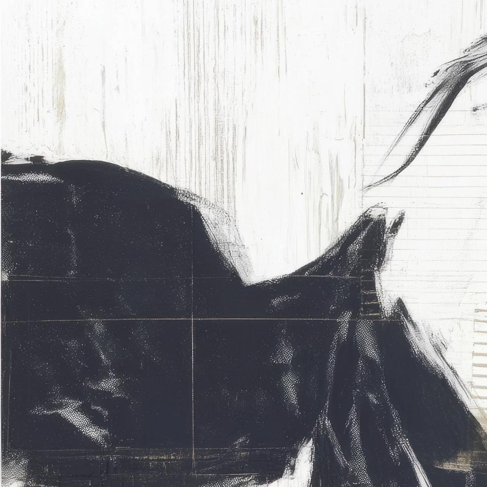Modern Cow Portrait Monochrome-by-Chromatic Storm Studio-wall-art-print-canvas-poster-framed-Gioia