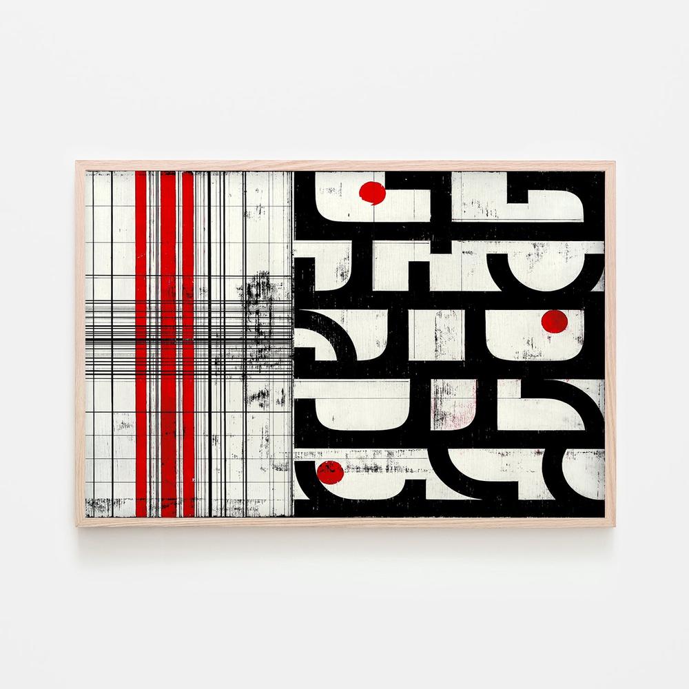 Modern Geometric Contrasts-by-Petr Strnad-wall-art-print-canvas-poster-framed-Gioia