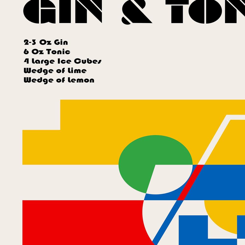 Modern Gin Tonic-by-Retrodrome-wall-art-print-canvas-poster-framed-Gioia