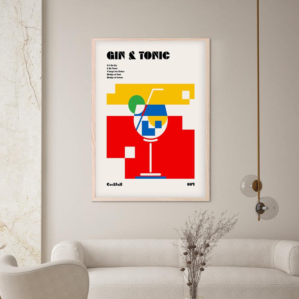 Modern Gin Tonic-by-Retrodrome-wall-art-print-canvas-poster-framed-Gioia