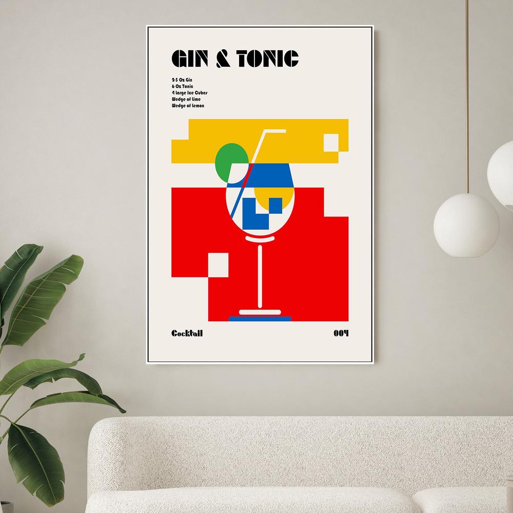 Modern Gin Tonic-by-Retrodrome-wall-art-print-canvas-poster-framed-Gioia