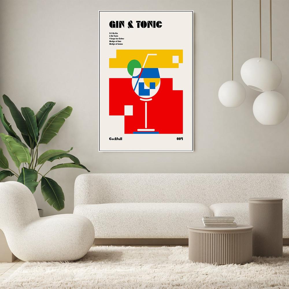 Modern Gin Tonic-by-Retrodrome-wall-art-print-canvas-poster-framed-Gioia