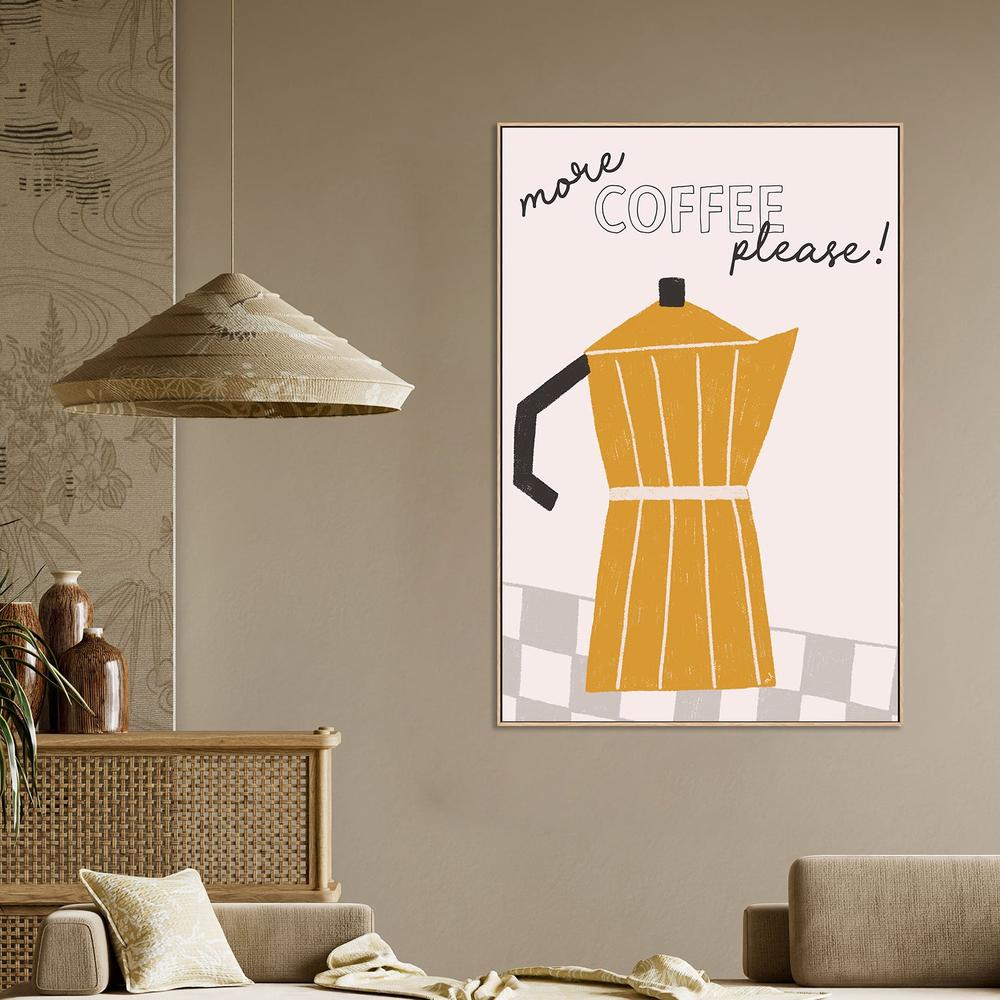 Moka Pot Coffee Please-by-Menina Lisboa-wall-art-print-canvas-poster-framed-Gioia