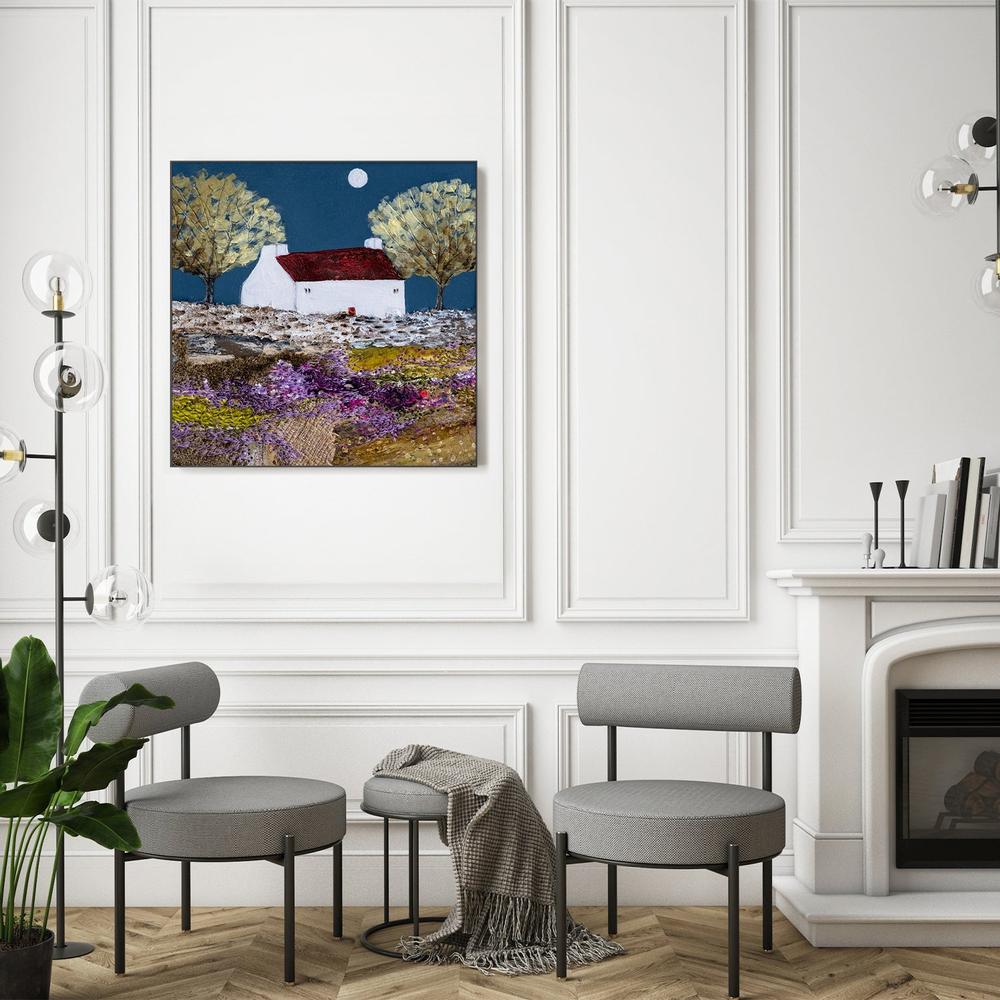 Moonlight in the trees, Style A-by-Louise O'Hara-wall-art-print-canvas-poster-framed-Gioia