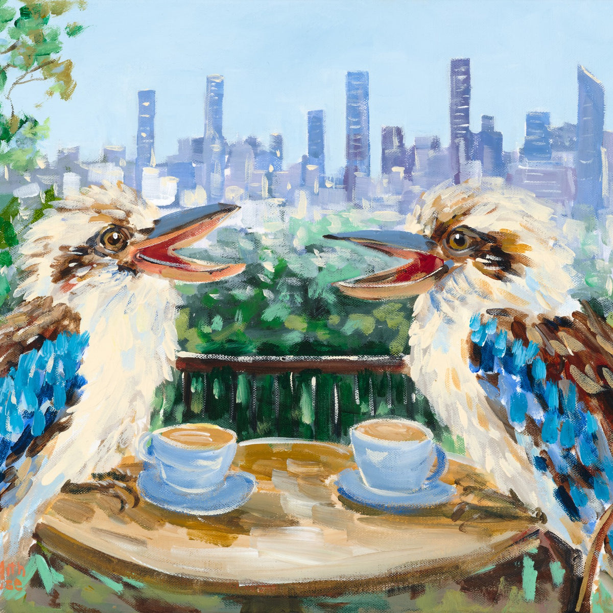 Mount Cootha Coffee-by-Meredith Howse-wall-art-print-canvas-poster-framed-Gioia