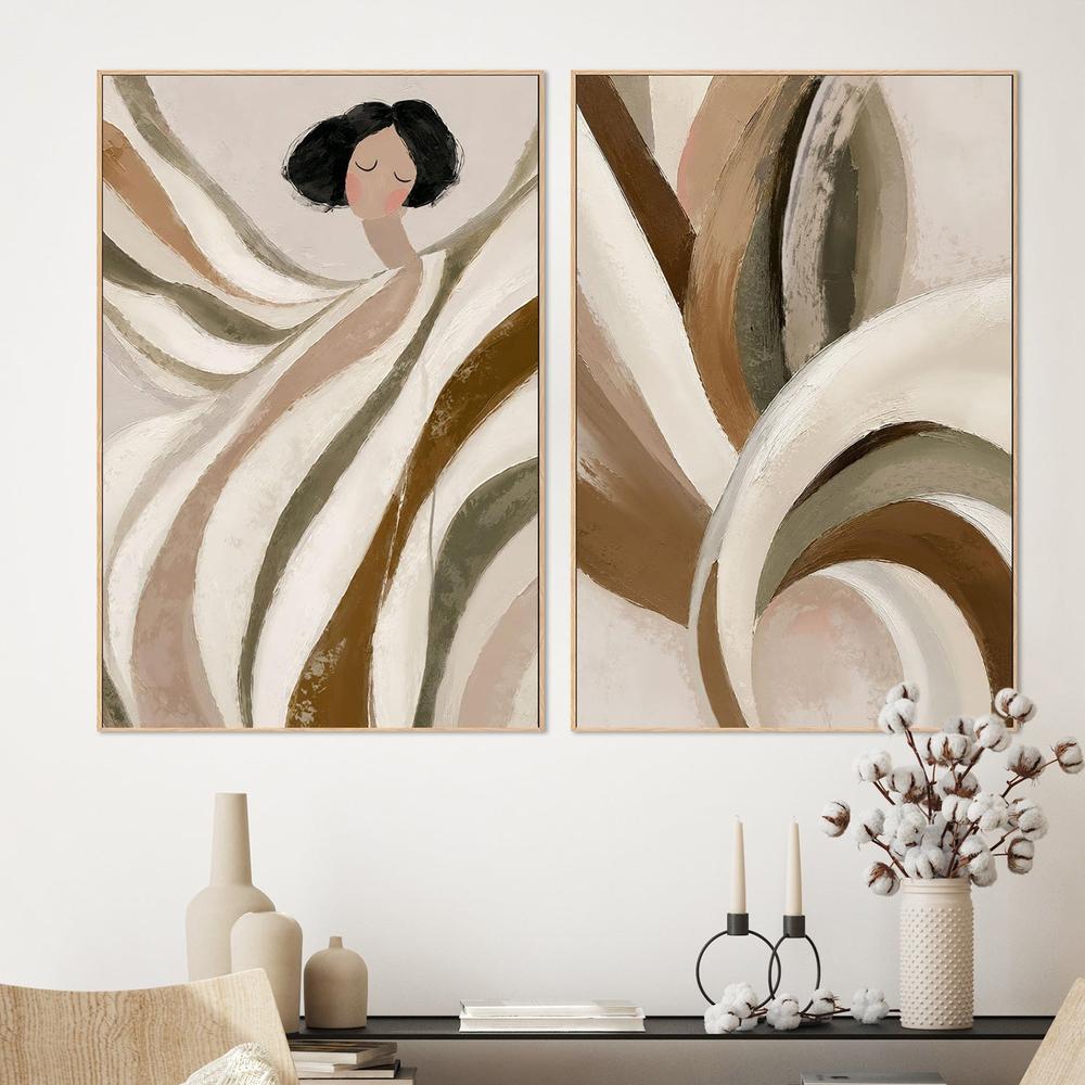 Mrs Joy & Mrs Joy, Abstract, Set Of 2-by-Bella Eve-wall-art-print-canvas-poster-framed-Gioia