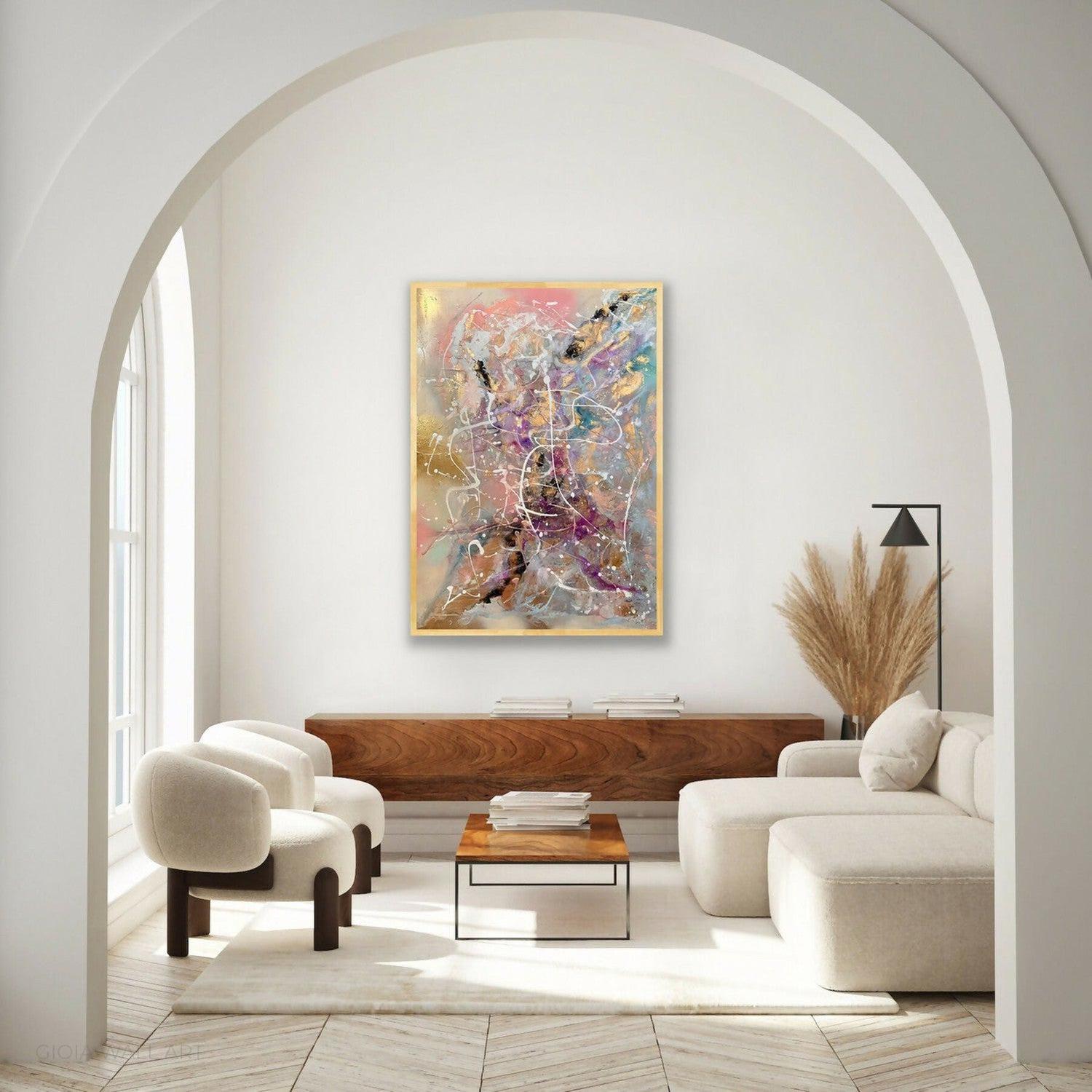 Celestial Symphony Mixed Media On Canvas 76X101.6Cm By Lori Burke Original Artwork
