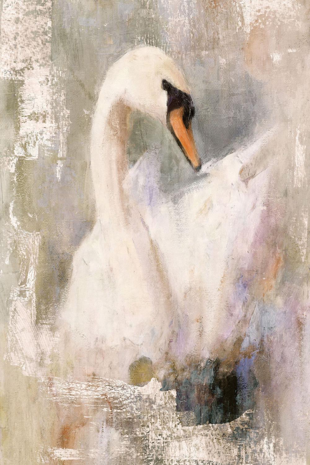 Mystical Swan, Style A-by-Nina Blue-wall-art-print-canvas-poster-framed-Gioia