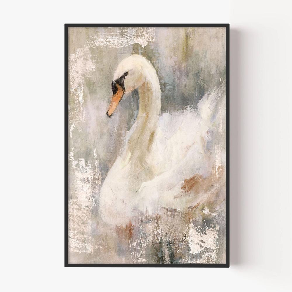 Mystical Swan, Style B-by-Nina Blue-wall-art-print-canvas-poster-framed-Gioia