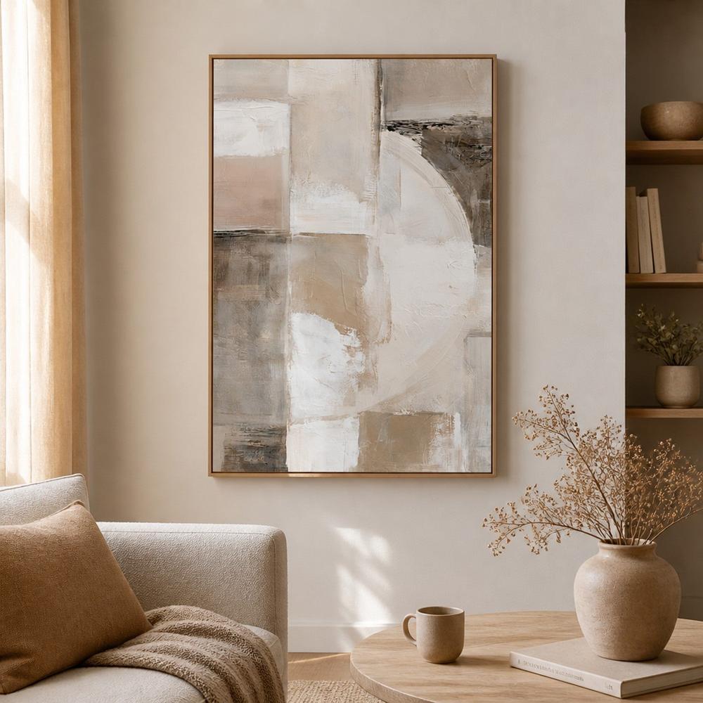 Neutral Minimalist Forms-by-Stephanie Jeuffroy-wall-art-print-canvas-poster-framed-Gioia
