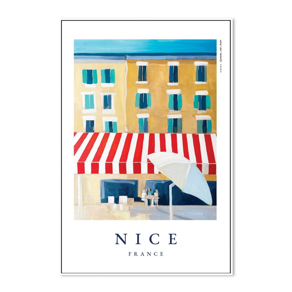 Nice France Cafe-by-Alex Nereuta-wall-art-print-canvas-poster-framed-Gioia