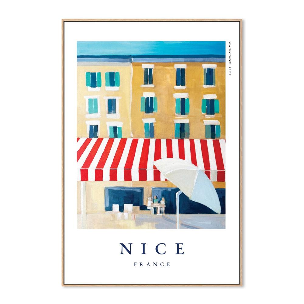 Nice France Cafe-by-Alex Nereuta-wall-art-print-canvas-poster-framed-Gioia